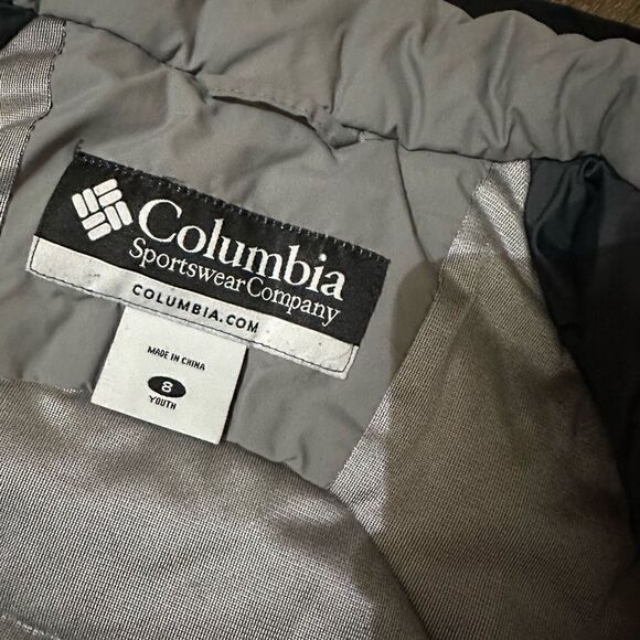 Columbia Boys Ski Jacket Coat Blue Gray Size 8 Youth Omni Tech Waterproof Snow - Picture 11 of 16